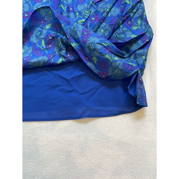 Veronica Beard Lyric Silk Top In Cobalt Multi Sz 6 New - Picture 9 of 11